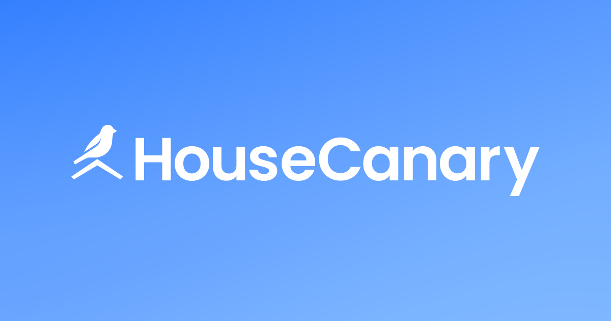 The housecanary logo on a blue background.