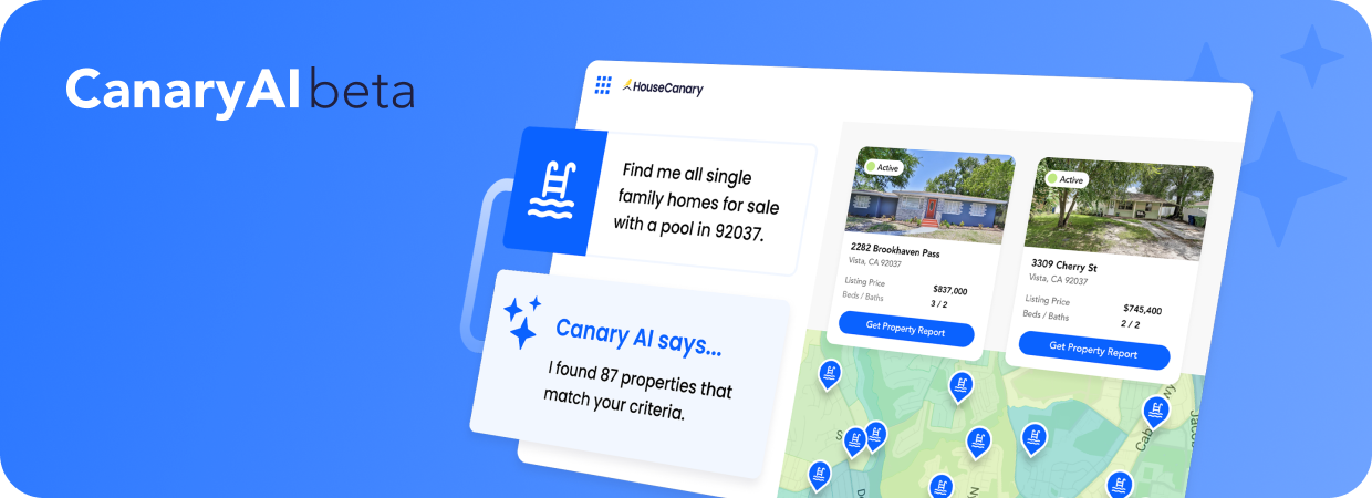 CanaryAI beta launch — HouseCanary AI-powered real estate assistant for property analytics and market intelligence